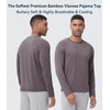 image:imageWiWi Viscose from Bamboo Mens Long Sleeve Tees Sun Protection Athletic Crew Neck Shirts for Pajamas SXXLCmisty Grey