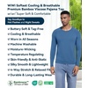 image:imageWiWi Viscose from Bamboo Mens Long Sleeve Tees Sun Protection Athletic Crew Neck Shirts for Pajamas SXXLCprussian Blue