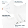 image:imageWiWi Viscose from Bamboo Mens Long Sleeve Tees Sun Protection Athletic Crew Neck Shirts for Pajamas SXXLCraw White