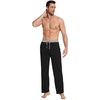 image:imageWiWi Viscose from Bamboo Mens Pajama Pants Soft Lounge Bottoms Sweatpants Sleep Pant Drawstring with Pockets SXXLAblackHeather Grey