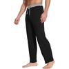 image:imageWiWi Viscose from Bamboo Mens Pajama Pants Soft Lounge Bottoms Sweatpants Sleep Pant Drawstring with Pockets SXXLAblackHeather Grey