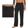 image:imageWiWi Viscose from Bamboo Mens Pajama Pants Soft Lounge Bottoms Sweatpants Sleep Pant Drawstring with Pockets SXXLBblack