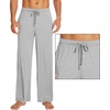 image:imageWiWi Viscose from Bamboo Mens Pajama Pants Soft Lounge Bottoms Sweatpants Sleep Pant Drawstring with Pockets SXXLBheather Grey