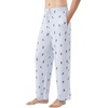 image:imageWiWi Viscose from Bamboo Mens Pajama Pants Soft Lounge Bottoms Sweatpants Sleep Pant Drawstring with Pockets SXXLBskiing on Light Blue