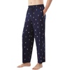 image:imageWiWi Viscose from Bamboo Mens Pajama Pants Soft Lounge Bottoms Sweatpants Sleep Pant Drawstring with Pockets SXXLBskiing on Navy
