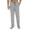 image:imageWiWi Viscose from Bamboo Mens Pajama Pants Soft Lounge Bottoms Sweatpants Sleep Pant Drawstring with Pockets SXXLCheather Grey