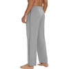 image:imageWiWi Viscose from Bamboo Mens Pajama Pants Soft Lounge Bottoms Sweatpants Sleep Pant Drawstring with Pockets SXXLCheather Grey