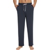 image:imageWiWi Viscose from Bamboo Mens Pajama Pants Soft Lounge Bottoms Sweatpants Sleep Pant Drawstring with Pockets SXXLCmidnight Blue