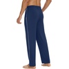 image:imageWiWi Viscose from Bamboo Mens Pajama Pants Soft Lounge Bottoms Sweatpants Sleep Pant Drawstring with Pockets SXXLCnautical Blue