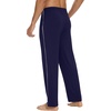 image:imageWiWi Viscose from Bamboo Mens Pajama Pants Soft Lounge Bottoms Sweatpants Sleep Pant Drawstring with Pockets SXXLCnavy