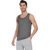 image:imageWiWi Viscose from Bamboo Mens Tank TShirt Soft Crewneck Undershirts Moisture Wicking Sleeveless Tanks Undershirt SXXLAdark Heather Grey