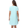 image:imageWiWi Viscose from Bamboo Nightgowns for Women Short Sleeve Pajama Dress Vneck Summer Night Shirts SXXLAaqua