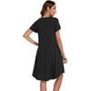 image:imageWiWi Viscose from Bamboo Nightgowns for Women Short Sleeve Pajama Dress Vneck Summer Night Shirts SXXLAblack