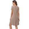 image:imageWiWi Viscose from Bamboo Nightgowns for Women Short Sleeve Pajama Dress Vneck Summer Night Shirts SXXLAcamel