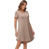 image:imageWiWi Viscose from Bamboo Nightgowns for Women Short Sleeve Pajama Dress Vneck Summer Night Shirts SXXLAcamel