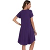 image:imageWiWi Viscose from Bamboo Nightgowns for Women Short Sleeve Pajama Dress Vneck Summer Night Shirts SXXLAdark Purple