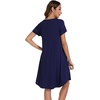 image:imageWiWi Viscose from Bamboo Nightgowns for Women Short Sleeve Pajama Dress Vneck Summer Night Shirts SXXLAnavy