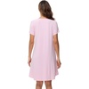 image:imageWiWi Viscose from Bamboo Nightgowns for Women Short Sleeve Pajama Dress Vneck Summer Night Shirts SXXLApink