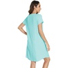 image:imageWiWi Viscose from Bamboo Nightgowns for Women Short Sleeve Pajama Dress Vneck Summer Night Shirts SXXLBaqua