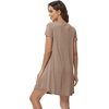 image:imageWiWi Viscose from Bamboo Nightgowns for Women Short Sleeve Pajama Dress Vneck Summer Night Shirts SXXLBcamel