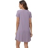 image:imageWiWi Viscose from Bamboo Nightgowns for Women Short Sleeve Pajama Dress Vneck Summer Night Shirts SXXLBviolet