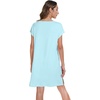 image:imageWiWi Viscose from Bamboo Nightgowns for Women Short Sleeve Pajama Dress Vneck Summer Night Shirts SXXLDaqua