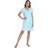 image:imageWiWi Viscose from Bamboo Nightgowns for Women Short Sleeve Pajama Dress Vneck Summer Night Shirts SXXLDaqua
