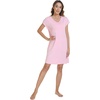 image:imageWiWi Viscose from Bamboo Nightgowns for Women Short Sleeve Pajama Dress Vneck Summer Night Shirts SXXLDpink