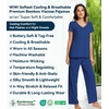 image:imageWiWi Viscose from Bamboo Pajama Sets for Women Super Soft Pjs Short Sleeve with Pants Cooling Sleepwear Loungewear SXXLAblue Depth