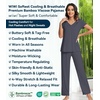 image:imageWiWi Viscose from Bamboo Pajama Sets for Women Super Soft Pjs Short Sleeve with Pants Cooling Sleepwear Loungewear SXXLAcharcoal