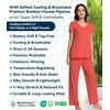 image:imageWiWi Viscose from Bamboo Pajama Sets for Women Super Soft Pjs Short Sleeve with Pants Cooling Sleepwear Loungewear SXXLAcoral