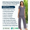 image:imageWiWi Viscose from Bamboo Pajama Sets for Women Super Soft Pjs Short Sleeve with Pants Cooling Sleepwear Loungewear SXXLAdark Grey