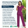 image:imageWiWi Viscose from Bamboo Pajama Sets for Women Super Soft Pjs Short Sleeve with Pants Cooling Sleepwear Loungewear SXXLAdark Reddish Purple