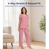 image:imageWiWi Viscose from Bamboo Pajama Sets for Women Super Soft Pjs Short Sleeve with Pants Cooling Sleepwear Loungewear SXXLAdusty Rose