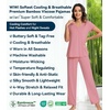 image:imageWiWi Viscose from Bamboo Pajama Sets for Women Super Soft Pjs Short Sleeve with Pants Cooling Sleepwear Loungewear SXXLAdusty Rose