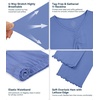 image:imageWiWi Viscose from Bamboo Pajama Sets for Women Super Soft Pjs Short Sleeve with Pants Cooling Sleepwear Loungewear SXXLAfog Blue