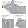image:imageWiWi Viscose from Bamboo Pajama Sets for Women Super Soft Pjs Short Sleeve with Pants Cooling Sleepwear Loungewear SXXLAheather Grey