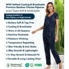 image:imageWiWi Viscose from Bamboo Pajama Sets for Women Super Soft Pjs Short Sleeve with Pants Cooling Sleepwear Loungewear SXXLAnavy Stars