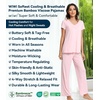 image:imageWiWi Viscose from Bamboo Pajama Sets for Women Super Soft Pjs Short Sleeve with Pants Cooling Sleepwear Loungewear SXXLApink