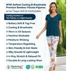 image:imageWiWi Viscose from Bamboo Pajama Sets for Women Super Soft Pjs Short Sleeve with Pants Cooling Sleepwear Loungewear SXXLApumpkin