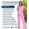 image:imageWiWi Viscose from Bamboo Pajama Sets for Women Super Soft Pjs Short Sleeve with Pants Cooling Sleepwear Loungewear SXXLAraspberry Pink