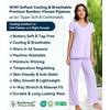image:imageWiWi Viscose from Bamboo Pajama Sets for Women Super Soft Pjs Short Sleeve with Pants Cooling Sleepwear Loungewear SXXLAtaro Purple
