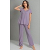 image:imageWiWi Viscose from Bamboo Pajama Sets for Women Super Soft Pjs Short Sleeve with Pants Cooling Sleepwear Loungewear SXXLAviolet