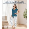 image:imageWiWi Viscose from Bamboo Pajama Sets for Women Super Soft Pjs Short Sleeve with Pants Cooling Sleepwear Loungewear SXXLAwhiteGreen Dots