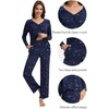image:imageWiWi Viscose from Bamboo Pajama Sets for Women Super Soft Pjs Short Sleeve with Pants Cooling Sleepwear Loungewear SXXLBblue Constellation
