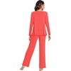 image:imageWiWi Viscose from Bamboo Pajama Sets for Women Super Soft Pjs Short Sleeve with Pants Cooling Sleepwear Loungewear SXXLBcoral