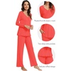 image:imageWiWi Viscose from Bamboo Pajama Sets for Women Super Soft Pjs Short Sleeve with Pants Cooling Sleepwear Loungewear SXXLBcoral