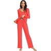 image:imageWiWi Viscose from Bamboo Pajama Sets for Women Super Soft Pjs Short Sleeve with Pants Cooling Sleepwear Loungewear SXXLBcoral