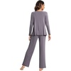image:imageWiWi Viscose from Bamboo Pajama Sets for Women Super Soft Pjs Short Sleeve with Pants Cooling Sleepwear Loungewear SXXLBdark Grey