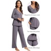 image:imageWiWi Viscose from Bamboo Pajama Sets for Women Super Soft Pjs Short Sleeve with Pants Cooling Sleepwear Loungewear SXXLBdark Grey
